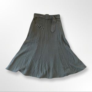 NWT Olive Green HYFVE Belted Maxi Skirt